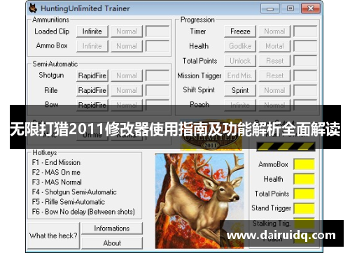 无限打猎2011修改器使用指南及功能解析全面解读